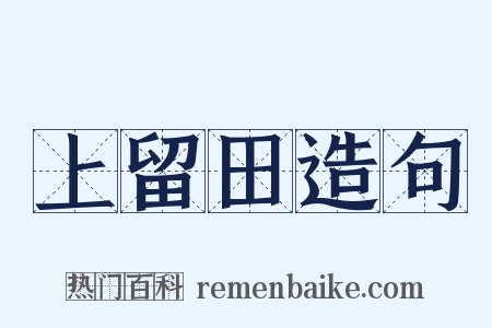 上留田造句是什么意思的图片
